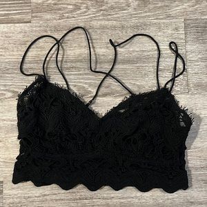 Free People Black Bralette
